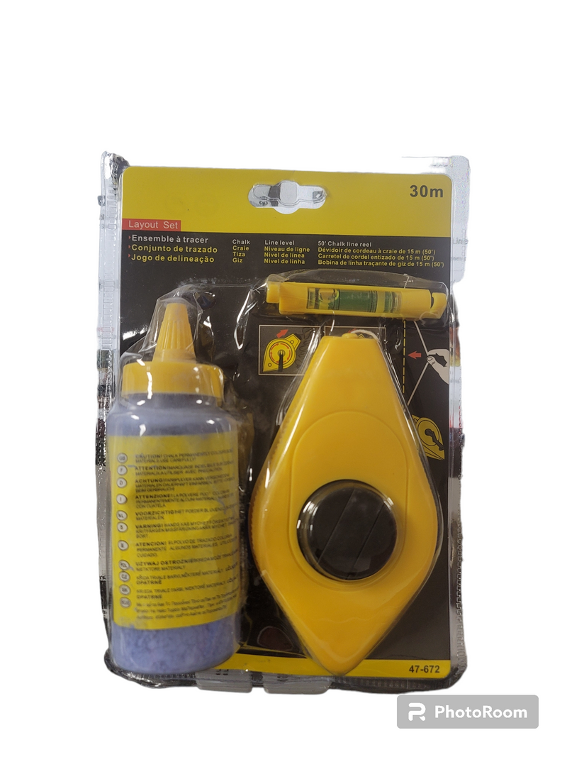 30m Chalk and Chalk Line Reel Kit